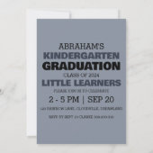 Eenvoudige uitnodiging voor het afstuderen van de  (Achterkant)