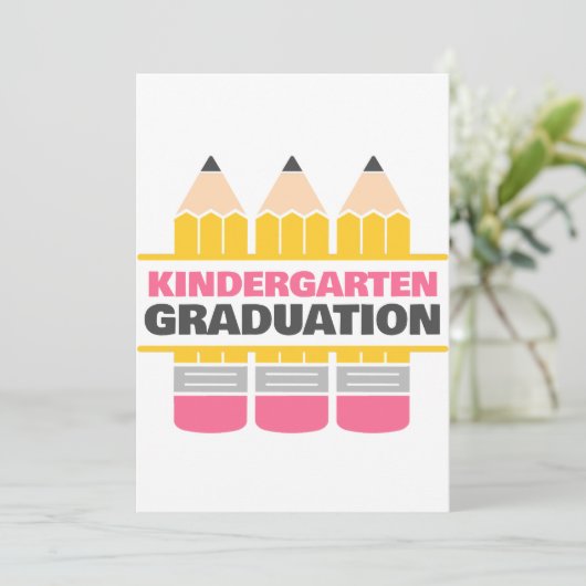 Eenvoudige uitnodiging voor het afstuderen van de (Staand voorkant)