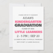 Eenvoudige uitnodiging voor het afstuderen van de (Achterkant)