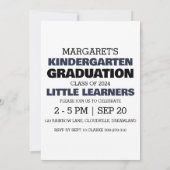 Eenvoudige uitnodiging voor het afstuderen van de (Achterkant)