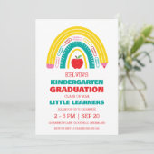 Eenvoudige uitnodiging voor het afstuderen van de (Staand voorkant)