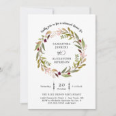 Eenvoudige uitnodiging voor het diner van Wreath W (Voorkant)