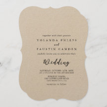 Eenvoudige uitnodiging voor het huwelijk van Class