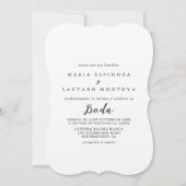 Eenvoudige uitnodiging voor het huwelijk van Class (Voorkant)