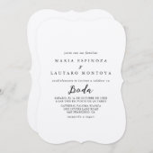 Eenvoudige uitnodiging voor het huwelijk van Class (Voorkant / Achterkant)