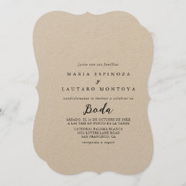 Eenvoudige uitnodiging voor het huwelijk van Class