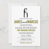 Eenvoudige uitnodiging voor het huwelijk van Silho (Voorkant)