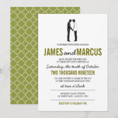 Eenvoudige uitnodiging voor het huwelijk van Silho (Voorkant / Achterkant)