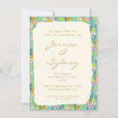 Eenvoudige  uitnodiging voor het huwelijk van tuin (Voorkant)