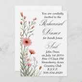 Eenvoudige uitnodiging voor het oefendiner (Voorkant / Achterkant)