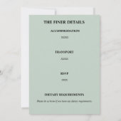 Eenvoudige uitnodiging voor het ontvangen van wedu (Achterkant)