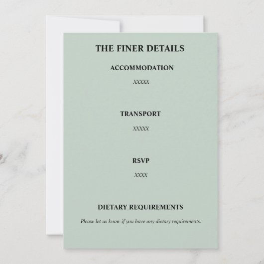 Eenvoudige uitnodiging voor het ontvangen van wedu (Achterkant)