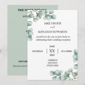 Eenvoudige uitnodiging voor het ontvangen van wedu (Voorkant / Achterkant)