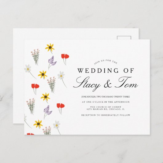 Eenvoudige uitnodiging voor het trekken van handte (Voorkant / Achterkant)