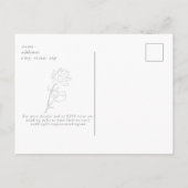 Eenvoudige uitnodiging voor het uitzenden van Brie (Achterkant)