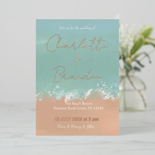 Eenvoudige uitnodiging voor het uitzenden van een (Staand Voorkant)