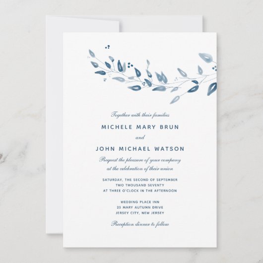 Eenvoudige uitnodiging voor het uitzenden van een  (Voorkant)