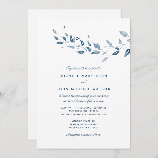 Eenvoudige uitnodiging voor het uitzenden van een  (Voorkant / Achterkant)