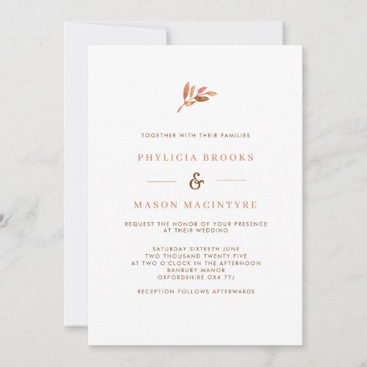 Eenvoudige uitnodiging voor het uitzenden van een (Voorkant)