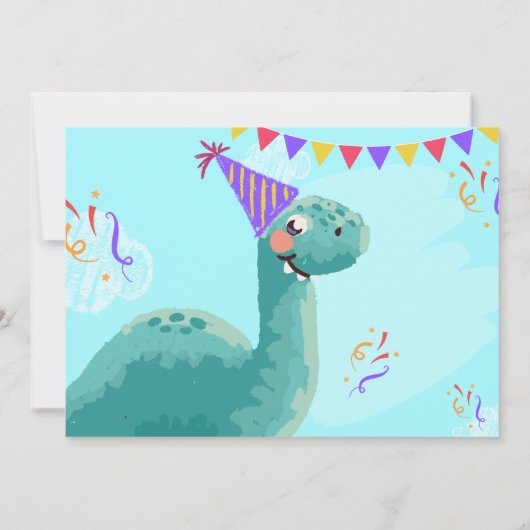 Eenvoudige uitnodiging voor het verjaardagsfeest v (Achterkant)