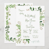 Eenvoudige uitnodiging voor Ierse brute bruiloft (Voorkant / Achterkant)