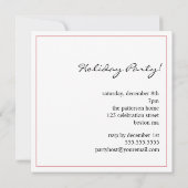 Eenvoudige uitnodiging voor kerstboomverlichting (Achterkant)