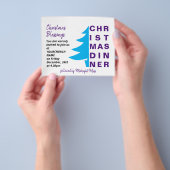 Eenvoudige uitnodiging voor kerstdinermaaltijd van flyer (Hand)