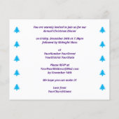 Eenvoudige uitnodiging voor kerstdinermaaltijd van flyer (Achterkant)