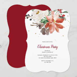 Eenvoudige uitnodiging voor kerstfeest, feestdag