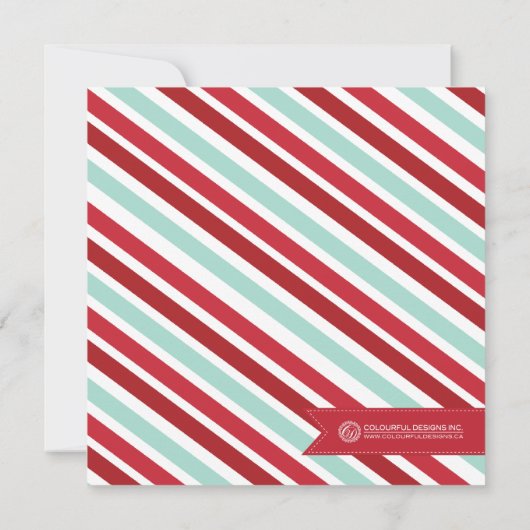 Eenvoudige  uitnodiging voor kerstfeestdagen (Achterkant)