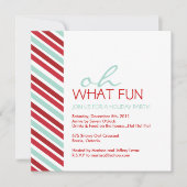 Eenvoudige  uitnodiging voor kerstfeestdagen (Voorkant)