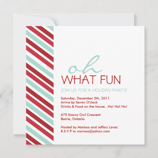 Eenvoudige uitnodiging voor kerstfeestdagen (Voorkant)