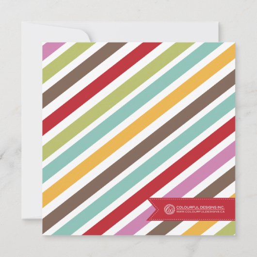 Eenvoudige uitnodiging voor kerstfeestdagen (Achterkant)