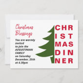 Eenvoudige uitnodiging voor kerstmis (Voorkant)