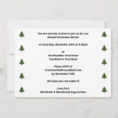 Eenvoudige uitnodiging voor kerstmis (Achterkant)