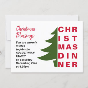 Eenvoudige uitnodiging voor kerstmis