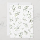 Eenvoudige uitnodiging voor Kerstmis op Evergreen (Achterkant)