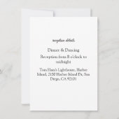 Eenvoudige uitnodiging voor klassieke bruiloft (Achterkant)