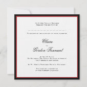 Eenvoudige uitnodiging voor klassieke zwarte en ro (Achterkant)