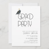 Eenvoudige uitnodiging voor minimale tekstgraduati (Voorkant)