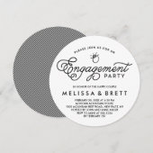 Eenvoudige uitnodiging voor moderne verlovingsfees (Voorkant / Achterkant)