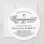 Eenvoudige uitnodiging voor moderne verlovingsfees (Voorkant)