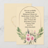 Eenvoudige uitnodiging voor repetitiediner (Voorkant / Achterkant)