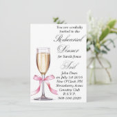 Eenvoudige uitnodiging voor repetitiediner (Staand voorkant)