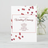 Eenvoudige uitnodiging voor rode en witte bruiloft (Staand voorkant)