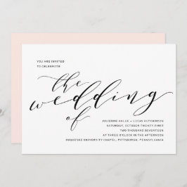 Eenvoudige uitnodiging voor Romance kalligrafie