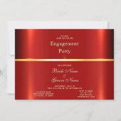 Eenvoudige uitnodiging voor rood Verloving (Voorkant)