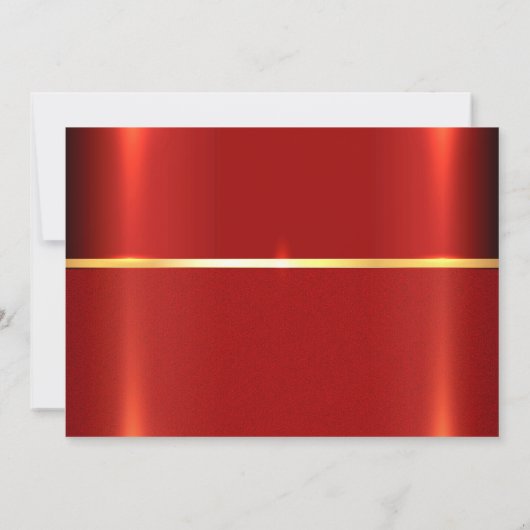 Eenvoudige uitnodiging voor rood Verloving (Achterkant)