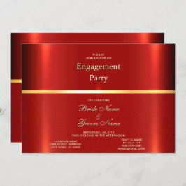 Eenvoudige uitnodiging voor rood Verloving