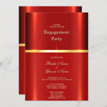 Eenvoudige uitnodiging voor rood Verloving